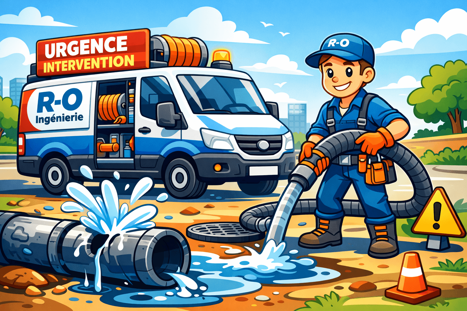 🚨 Urgence réseaux d’eaux usées : R-O Ingénierie, réactif aujourd’hui, préventif, pour demain 🚨 Urgence réseaux d’eaux usées : R-O Ingénierie, réactif aujourd’hui, préventif, pour demain